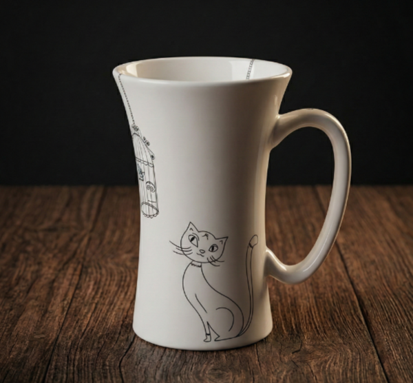 Mega Mug - Cats and Birds