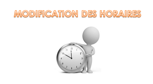 Nous sommes passé en horaires d'hiver