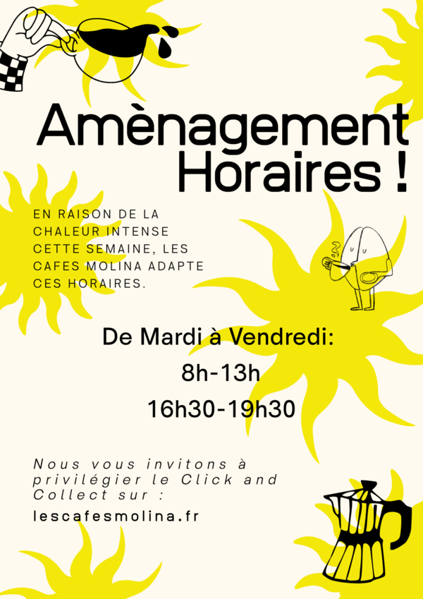 Horaires aménagés cette semaine