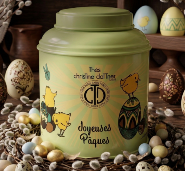 Boîte Laquée "Joyeuses Pâques" – Thés Vert Christine Dattner Paris